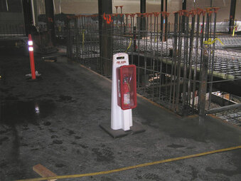 construction fire extinguisher stand - safe t systems